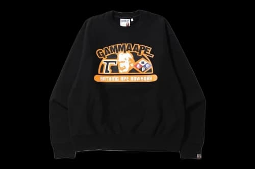 BAPE Relaxed Classic Gamma Ape Crewneck Black