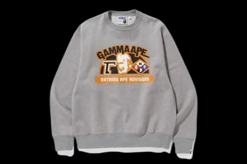 BAPE Relaxed Classic Gamma Ape Crewneck Grey