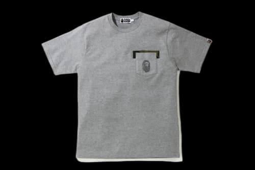 BAPE Reverse Ape Head Pocket Tee Grey