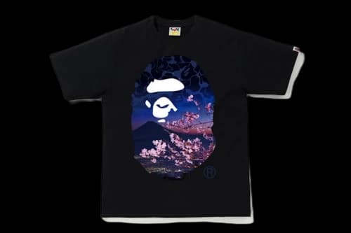 BAPE Sakura Photo Ape Head Tee Black