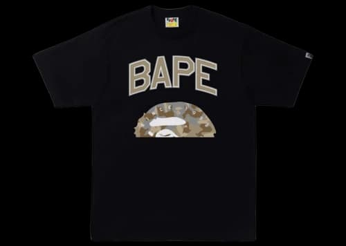 BAPE Sand Camo Half Ape Head Tee Black/Beige
