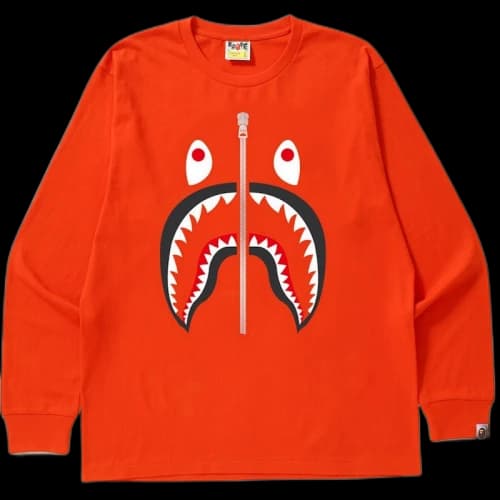 BAPE Shark L/S Tee Orange