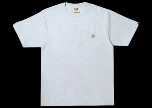 BAPE Shark One Point Tee Gray