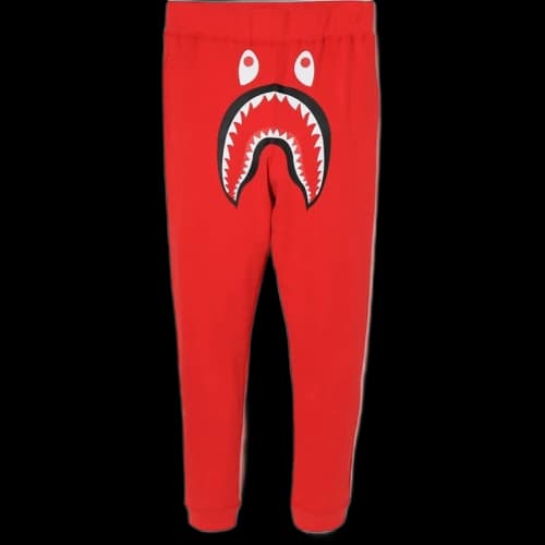 BAPE Shark Slim Sweat Pants Red