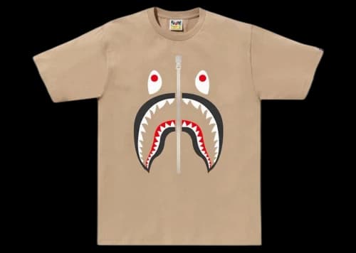BAPE Shark Tee Beige