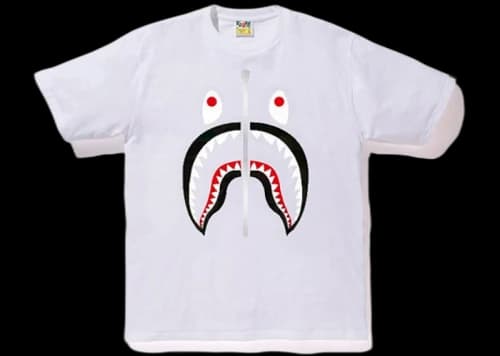 BAPE Shark Tee Tee White/Black