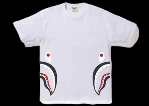 BAPE Side Shark Tee White/Black