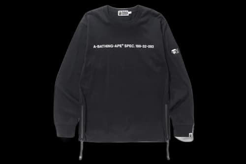 BAPE Side Zip L/S Tee Black