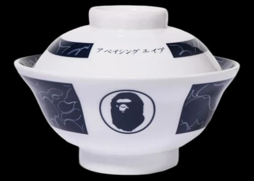 BAPE Solid Camo Donburi Japanese Rice Bowl White