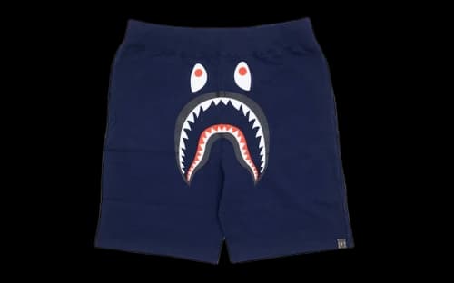 BAPE Solid Shark Sweatshorts Navy