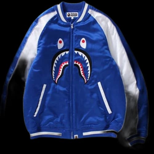 BAPE Souvenir Shark Jacket M Blue