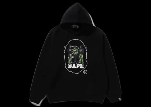 BAPE Sport Graphic Pullover Hoodie Black