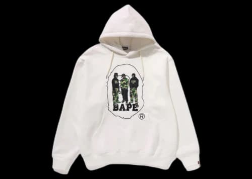 BAPE Sport Graphic Pullover Hoodie Ivory