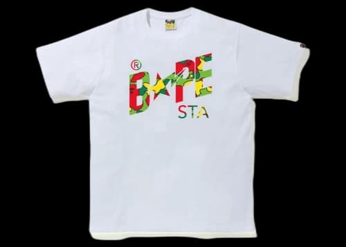 BAPE Sta Camo Bape Sta Logo Tee White/Multi