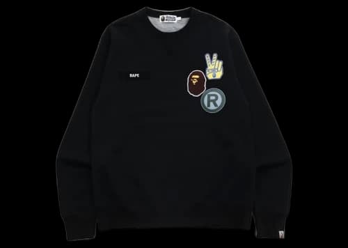 BAPE Sta Jacquard Relaxed Fit Crewneck Black