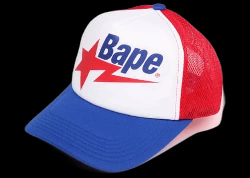 BAPE Sta Mesh Cap Blue Red White