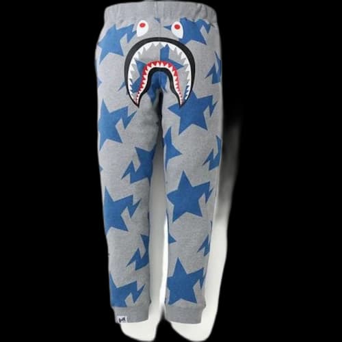 BAPE STA Pattern Shark Slim Sweatpants Gray