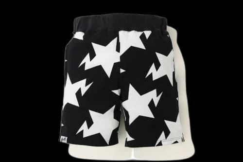 BAPE STA Pattern Sweat Shorts Black/White