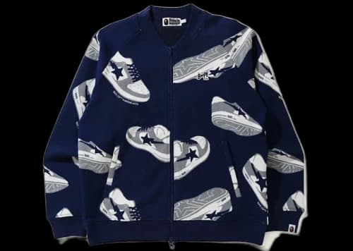 BAPE Sta Random Sweat Jersey Top Navy