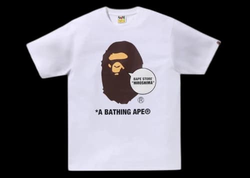 BAPE Store Hiroshima Ape Head Tee White
