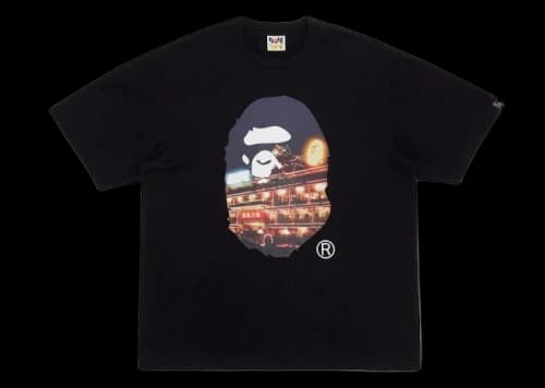 BAPE Store Hong Kong 16th Anniversary Photo Ape Head Tee Black
