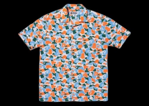 BAPE Store Indonesia Exclusive ABC Camo Aloha Shirt Orange