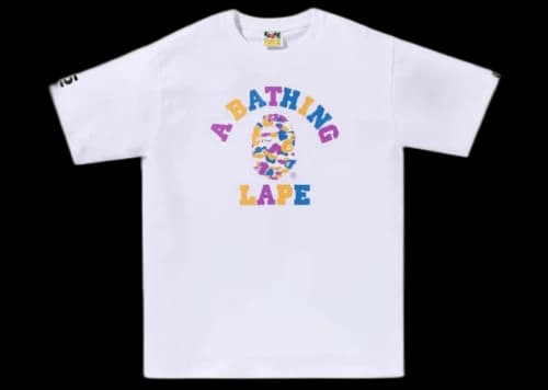 BAPE Store LA 5th Anniversary LA Camo College Tee White