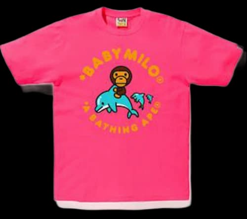 BAPE Store Miami Baby Milo Dolphin Tee Pink