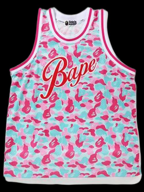 BAPE Store Miami Basketball Tank Top Pink/Blue