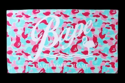 BAPE Store Miami Beach Towel Pink/Blue