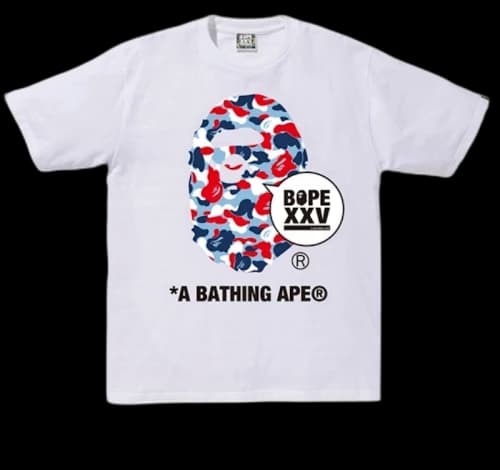 BAPE Store Paris XXV Ape Head Tee White