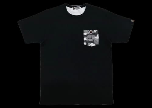 BAPE Stripe ABC Camo Pocket Tee Black