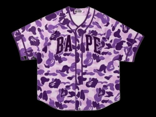 BAPE Taipei 19th Anniversary Baseball Jersey Purple