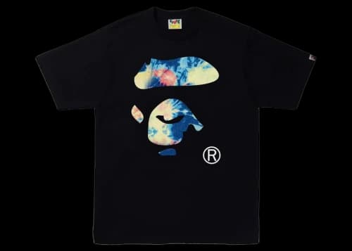 BAPE Tie Dye Ape Face Tee Black/Multi