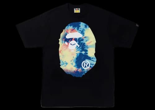 BAPE Tie Dye Big Ape Head Tee Black/Multi