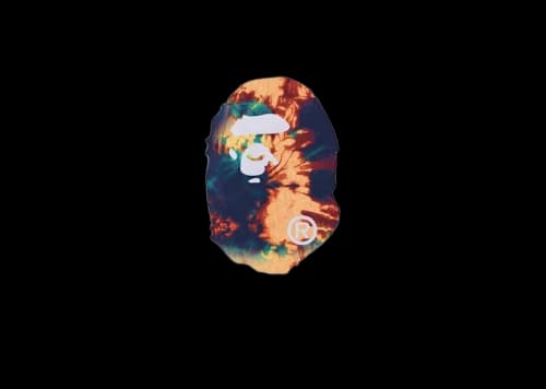 BAPE Tie Dye Big Ape Head Tee White/Navy
