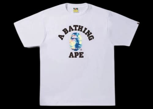 BAPE Tie Dye College Tee White/Multi