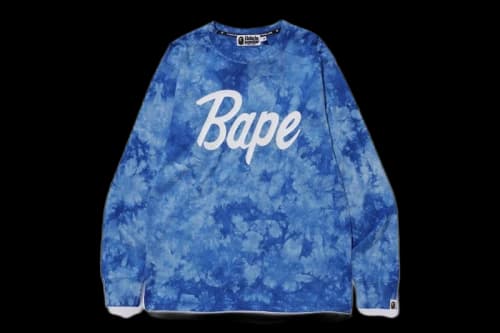 BAPE Tie Dye L/S Tee Blue
