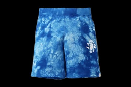 BAPE Tie Dye Sweat Shorts Blue