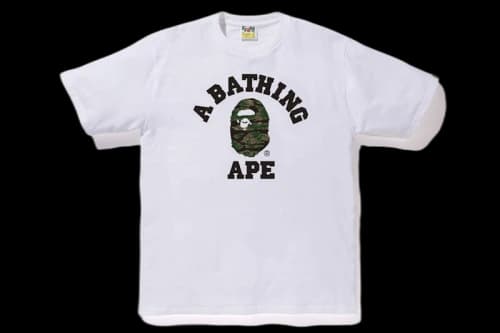 BAPE Tiger Camo College Tee White