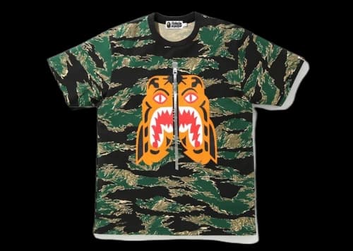 BAPE Tiger Camo Tiger Tee Green