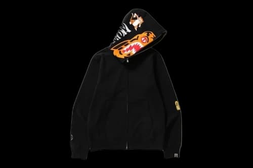 BAPE Tiger Full Zip Color Embroidery Hoodie Black