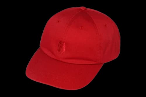 BAPE Tonal Ape Head One Point Panel Cap Red
