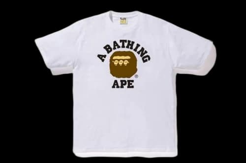 BAPE Triple College Tee White