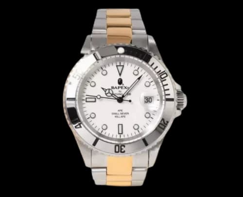 BAPE Type 1 Bapex Watch Silver/Gold