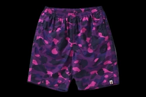 BAPE Ultimate Color Camo Beach Shorts (SS17) Purple