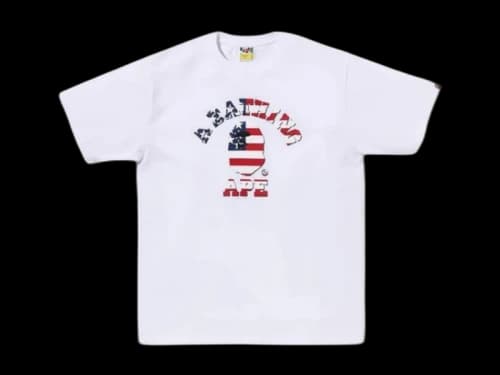 BAPE USA Flag College Tee White