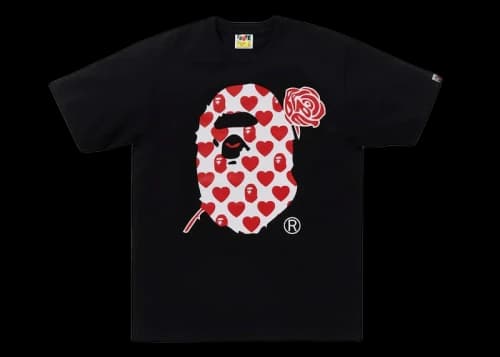 BAPE Valentine Ape Head Tee Black