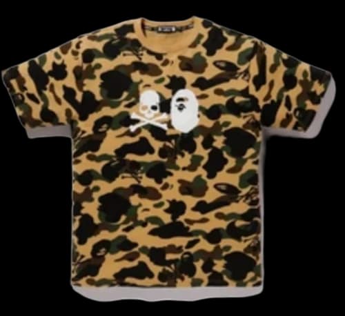 BAPE VS Mastermind Camo Tee Yellow