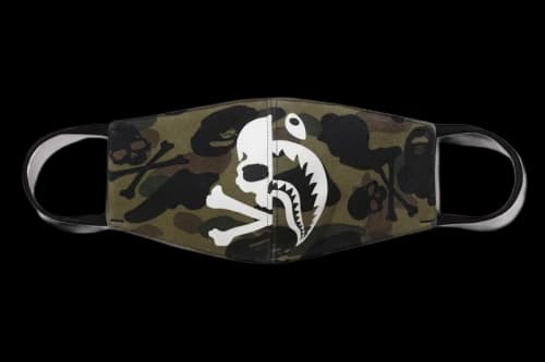 BAPE Vs Mastermind Half Skull Half Shark 1st Camo Mask Green